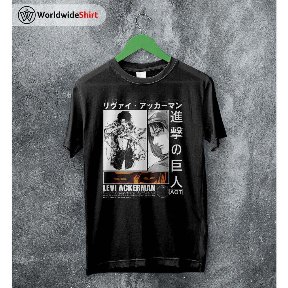 Levi Ackerman Attack On Titan Anime Character Graphic Fan Art T-Shirt